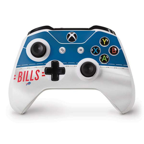 NFL Buffalo Bills White Striped Xbox One S Controller Skin