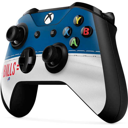 NFL Buffalo Bills White Striped Xbox One X Controller Skin