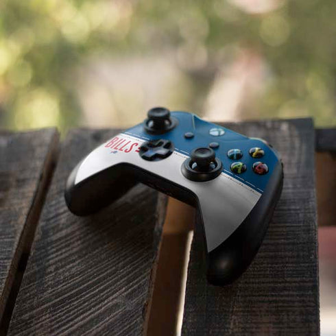NFL Buffalo Bills White Striped Xbox One X Controller Skin