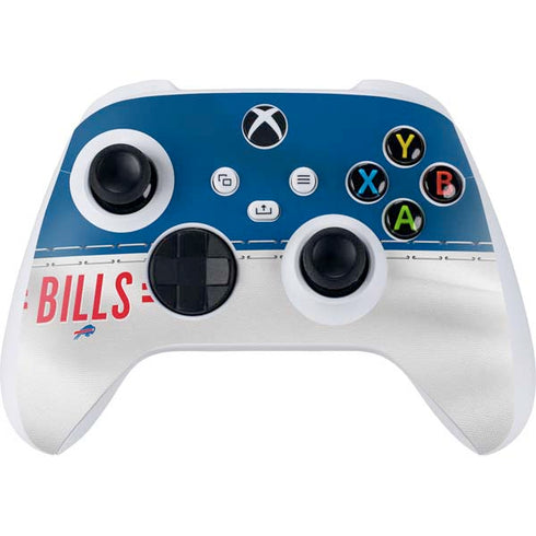 NFL Buffalo Bills White Striped Xbox Series S Controller Skin
