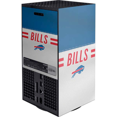 NFL Buffalo Bills White Striped Xbox Series X Console Skin