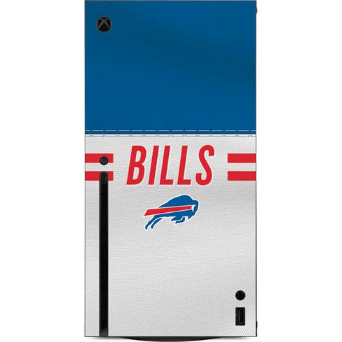 NFL Buffalo Bills White Striped Xbox Series X Console Skin