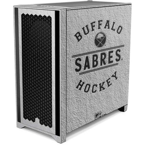 NHL Buffalo Sabres Black Text Corsair 4000D Tempered Glass Mid-Tower ATX Case Skin