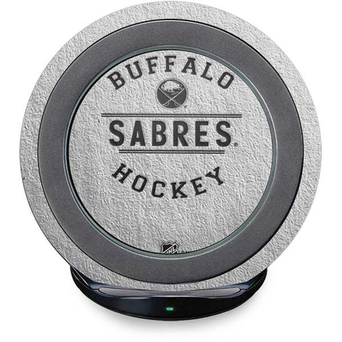 NHL Buffalo Sabres Black Text Fast Charge Wireless Charging Stand Skin