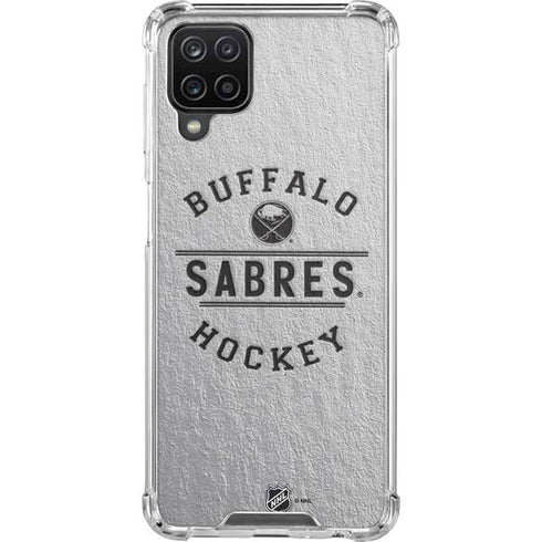 NHL Buffalo Sabres Black Text Galaxy A12 Clear Case