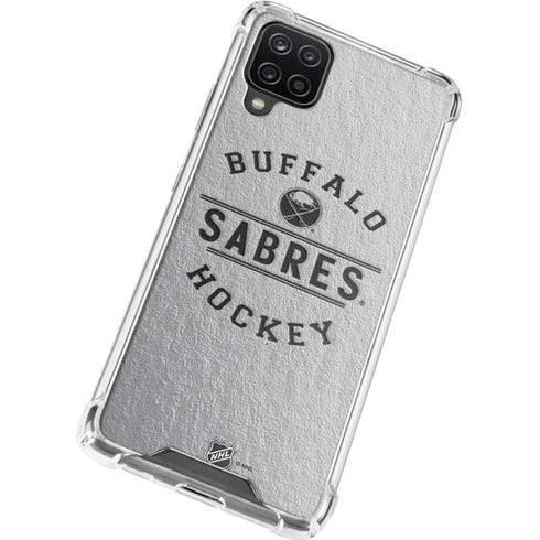NHL Buffalo Sabres Black Text Galaxy A12 Clear Case