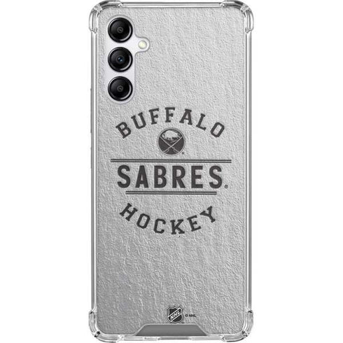 NHL Buffalo Sabres Black Text Galaxy A14 5G Clear Case