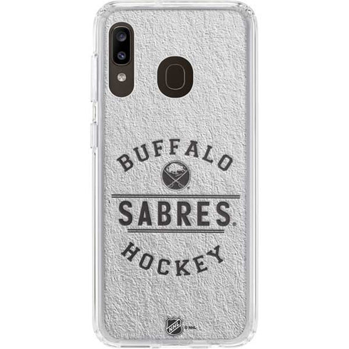 NHL Buffalo Sabres Black Text Galaxy A20 Clear Case