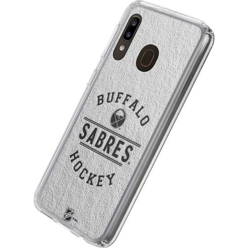 NHL Buffalo Sabres Black Text Galaxy A20 Clear Case