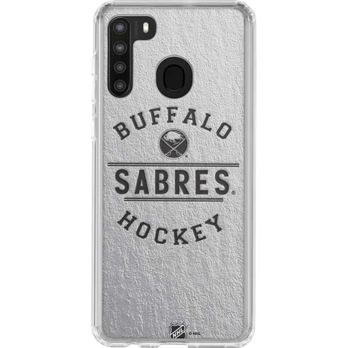 NHL Buffalo Sabres Black Text Galaxy A21 Clear Case