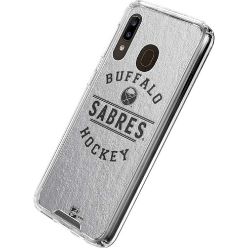 NHL Buffalo Sabres Black Text Galaxy A30 Clear Case