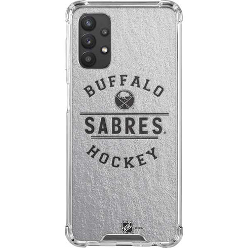NHL Buffalo Sabres Black Text Galaxy A32 5G Clear Case