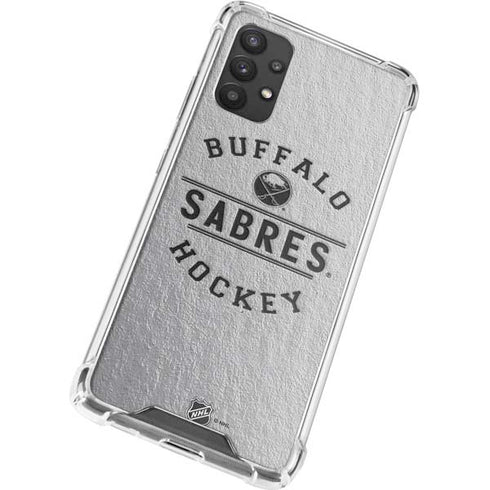 NHL Buffalo Sabres Black Text Galaxy A32 5G Clear Case