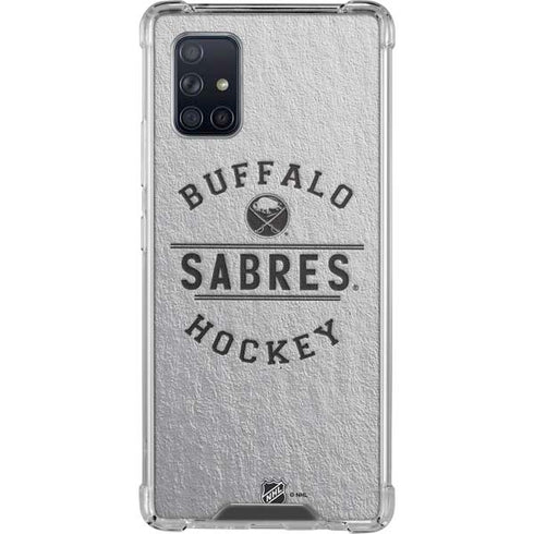 NHL Buffalo Sabres Black Text Galaxy A71 5G Clear Case