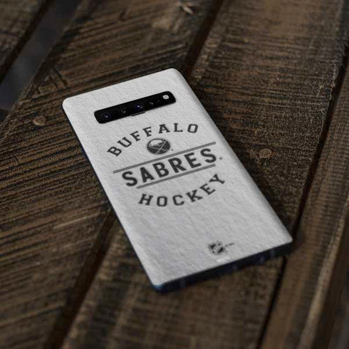 NHL Buffalo Sabres Black Text Galaxy S10 Plus Skin