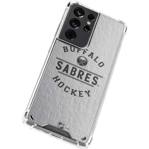 NHL Buffalo Sabres Black Text Galaxy S21 Ultra 5G Clear Case