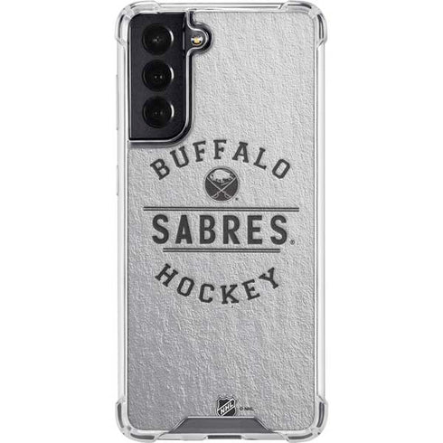 NHL Buffalo Sabres Black Text Galaxy S22 Clear Case