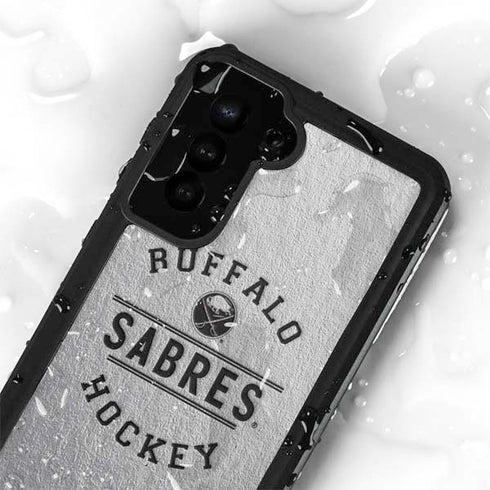 NHL Buffalo Sabres Black Text Galaxy S23 Plus Waterproof Case