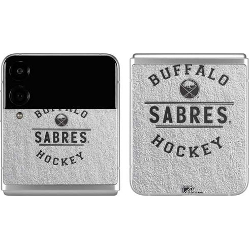 NHL Buffalo Sabres Black Text Galaxy Z Flip4 5G Skin