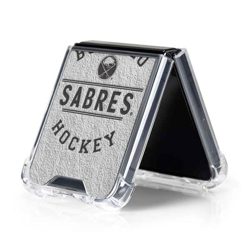 NHL Buffalo Sabres Black Text Galaxy Z Flip5 5G Clear Case