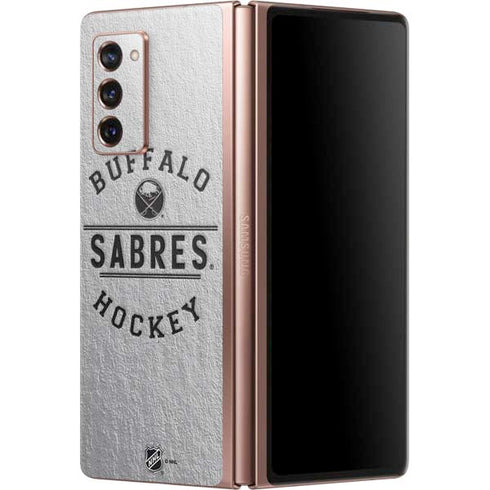 NHL Buffalo Sabres Black Text Galaxy Z Fold2 5G Skin