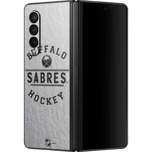 NHL Buffalo Sabres Black Text Galaxy Z Fold3 5G Skin