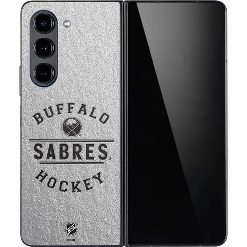 NHL Buffalo Sabres Black Text Galaxy Z Fold5 5G Skin