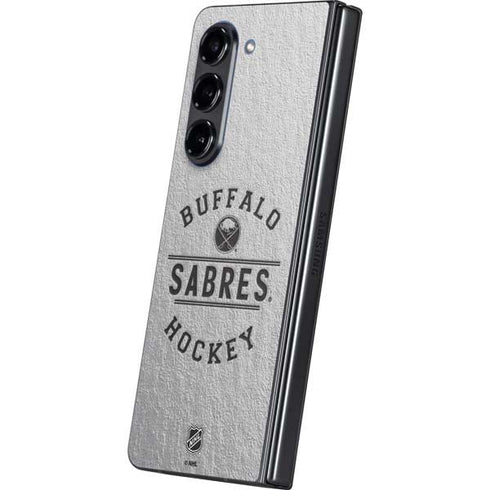 NHL Buffalo Sabres Black Text Galaxy Z Fold5 5G Skin