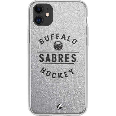 NHL Buffalo Sabres Black Text iPhone 11 Clear Case