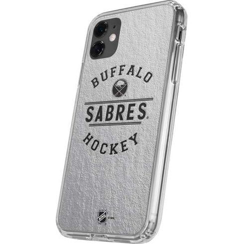 NHL Buffalo Sabres Black Text iPhone 11 Clear Case