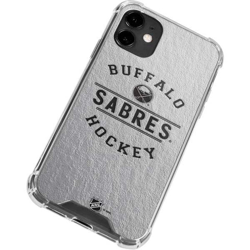 NHL Buffalo Sabres Black Text iPhone 12 Clear Case