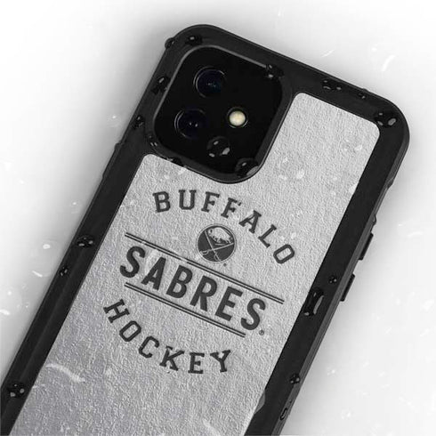 NHL Buffalo Sabres Black Text iPhone 12 Mini Waterproof Case