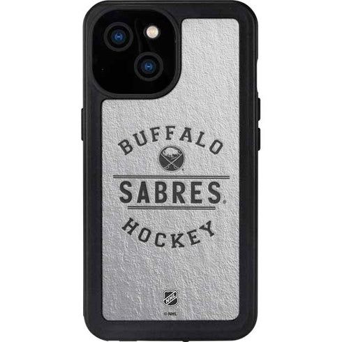 NHL Buffalo Sabres Black Text iPhone 15 Waterproof Case