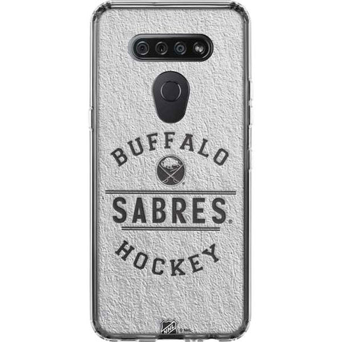 NHL Buffalo Sabres Black Text LG K51/Q51 Clear Case