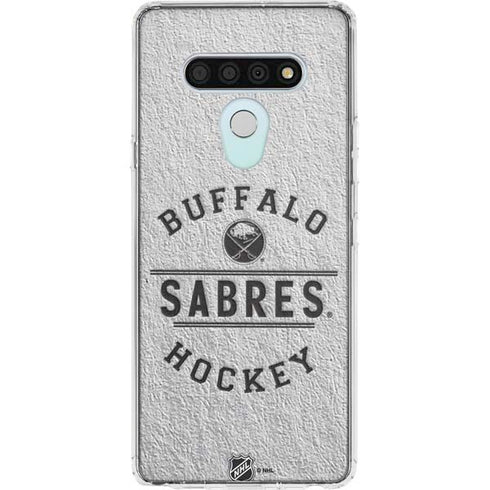 NHL Buffalo Sabres Black Text LG Stylo 6 Clear Case