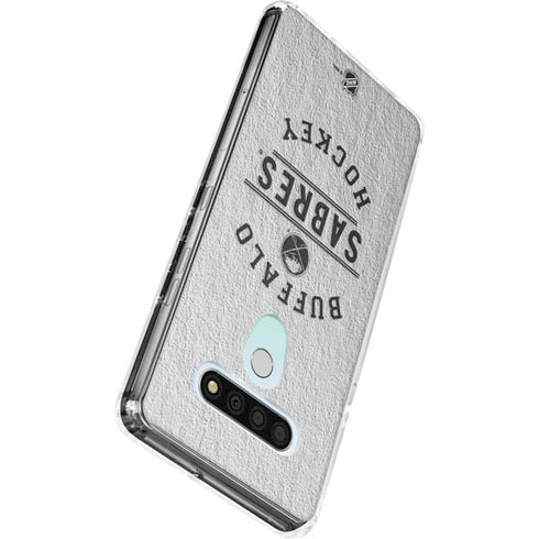 NHL Buffalo Sabres Black Text LG Stylo 6 Clear Case