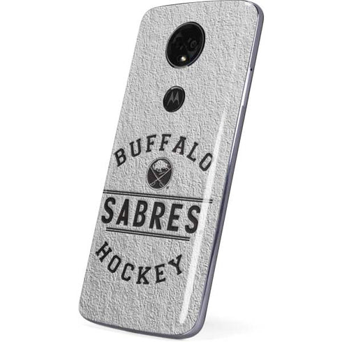 NHL Buffalo Sabres Black Text Moto E5 Plus Skin