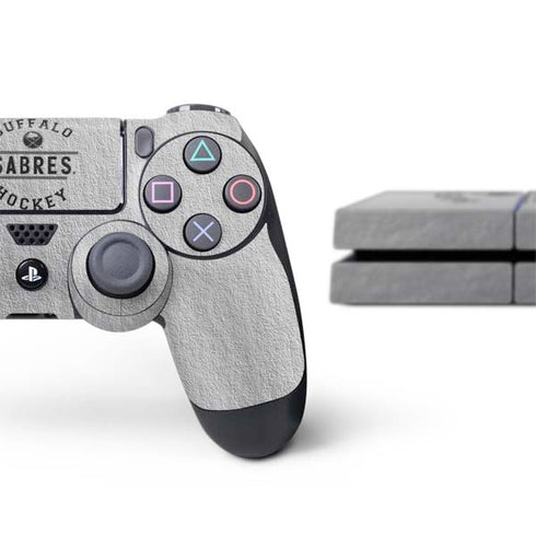 NHL Buffalo Sabres Black Text PS4 Console and Controller Bundle Skin