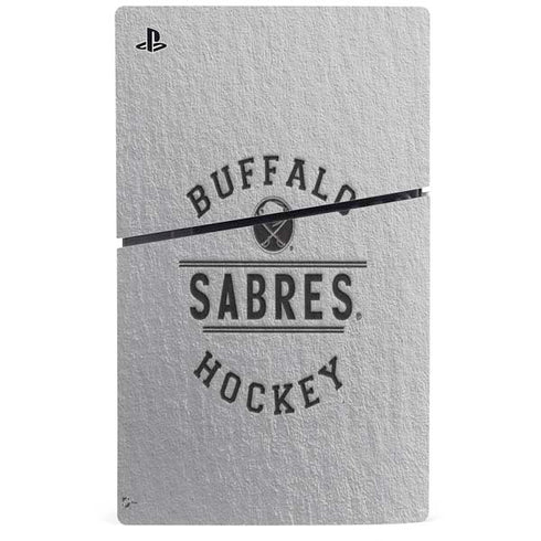 NHL Buffalo Sabres Black Text PS5 Slim Digital Edition Console Skin