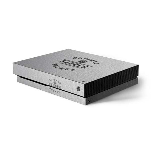 NHL Buffalo Sabres Black Text Xbox One X Console Skin