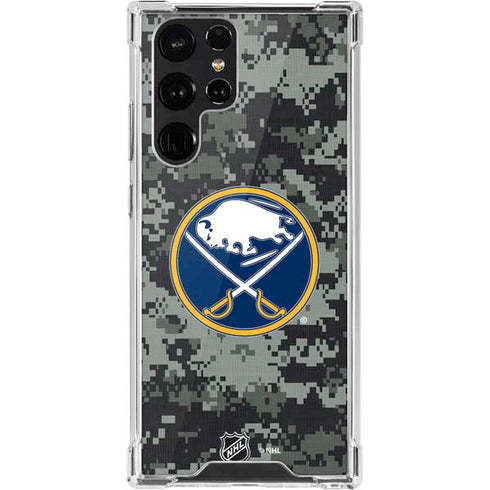 NHL Buffalo Sabres Camo Galaxy S22 Ultra Clear Case
