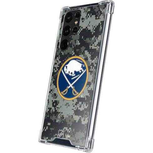 NHL Buffalo Sabres Camo Galaxy S22 Ultra Clear Case