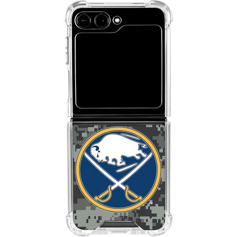 NHL Buffalo Sabres Camo Galaxy Z Flip5 5G Clear Case