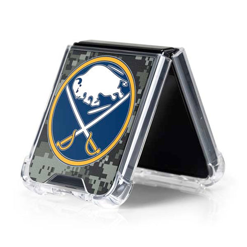 NHL Buffalo Sabres Camo Galaxy Z Flip5 5G Clear Case