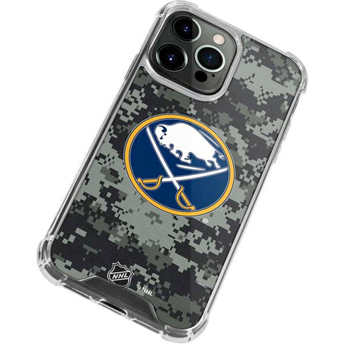 NHL Buffalo Sabres Camo iPhone 13 Pro Clear Case