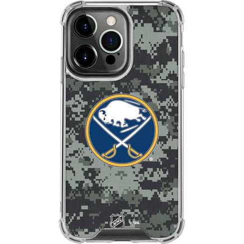 NHL Buffalo Sabres Camo iPhone 14 Pro Clear Case