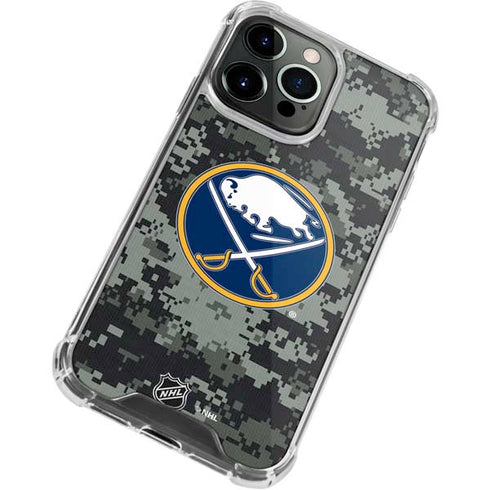 NHL Buffalo Sabres Camo iPhone 15 Pro Clear Case