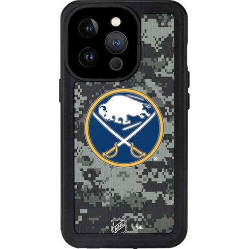 NHL Buffalo Sabres Camo iPhone 14 Pro Waterproof Case
