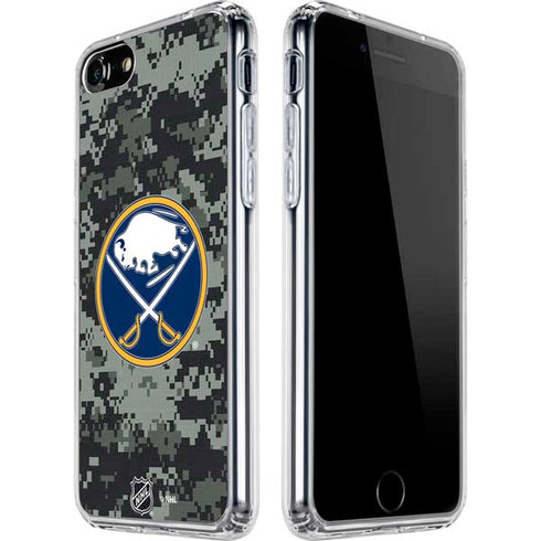 NHL Buffalo Sabres Camo iPhone SE (2nd & 3rd Gen) Clear Case