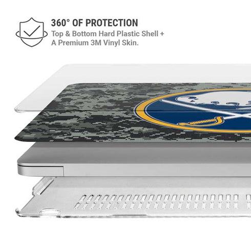 NHL Buffalo Sabres Camo MacBook Pro 15in (2016-19) Case plus Skin